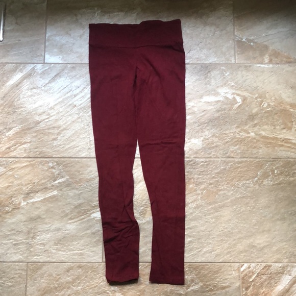 Burgundy Stretchy Leggings - Picture 3 of 5